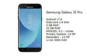 Samsung Galaxy J5 Pro specification processor