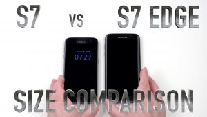 Samsung Galaxy S7 vs s7 edge size compariosn samsungmobilespecs